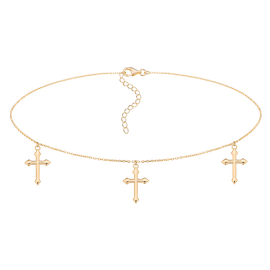 Naszyjnik Triple Gothic Złocony