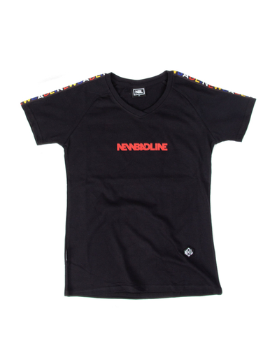 T-SHIRT DAMSKI TAPE BLACK