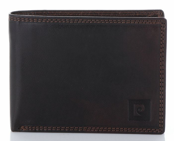 Klasyczny Skórzany Portfel Męski firmy Pierre Cardin Czekoladowy (kolory)
