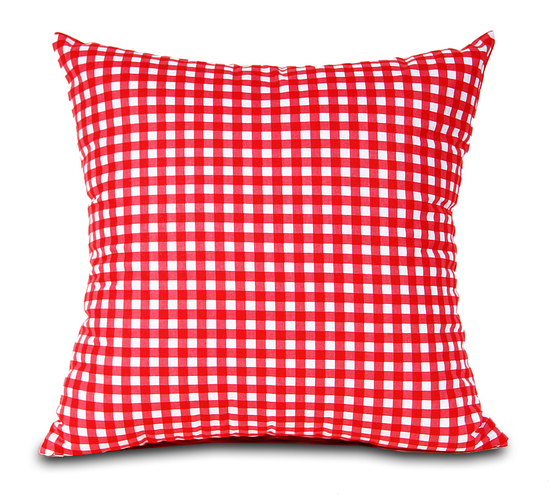 Poszewka bawełniana Czerwona kratka 45x45