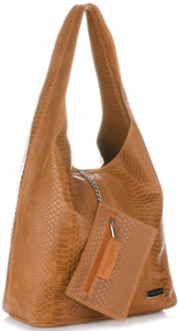 Torebki Skórzane typu ShopperBag firmy VITTORIA GOTTI Rude
