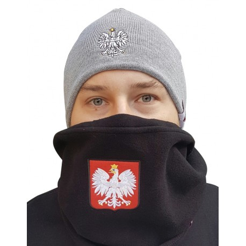 Czapka z ORŁEM SZARA