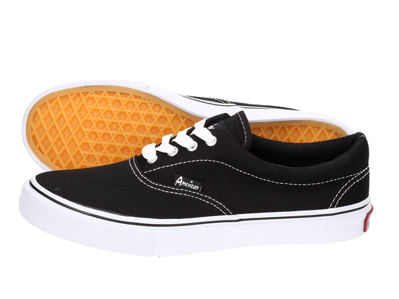 -40% Markowe trampki czarne AMERICAN CLUB 63V