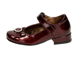 Bordowe pantofle, buty dziecięce KMK 72