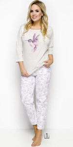 Piżama damska 2242 AGNIESZKA AW/18 Plus Size