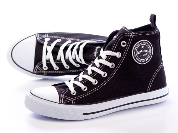 -45% Markowe trampki czarne AMERICAN CLUB 9120