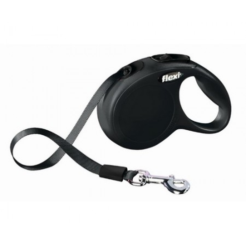 Flexi New Classic Smycz taśma XS 3m czarna