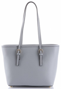 Klasyczne Torebki Skórzane firmy Genuine Leather Jasno Szare (kolory)