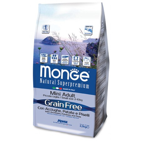 MONGE DOG MINI - ANCHOIS ZIEMNIAKI I GROSZEK 2,5KG - BEZ ZBÓŻ (MAŁE R