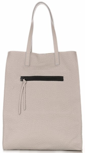 Torebki Skórzane ShopperBag VITTORIA GOTTI Jasno Szare