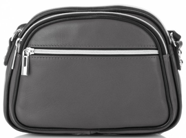 Torebki Skórzane Listonoszki marki Genuine Leather Szare (kolory)