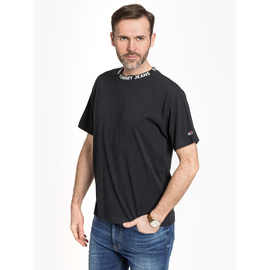 Tommy Jeans "Heather Branded Collar Tee" Black