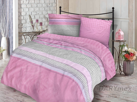 Pościel bawełniana Pelin Pink Premium 160x200