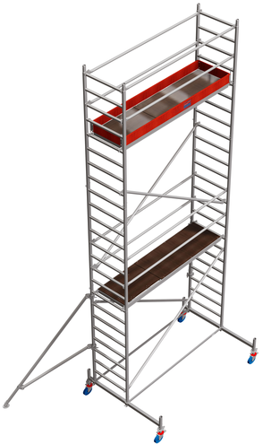 Rusztowanie aluminiowe jezdne KRAUSE Stabilo 10 (2,50 x 0,75m) - 7,40m 741349