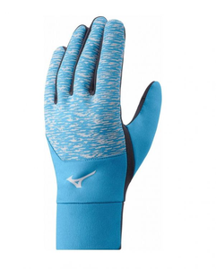 Mizuno Windproof Glove | CZARNO-NIEBIESKIE - rękawiczki do biegania z membraną wiatroodporną J2GY8551Z-12