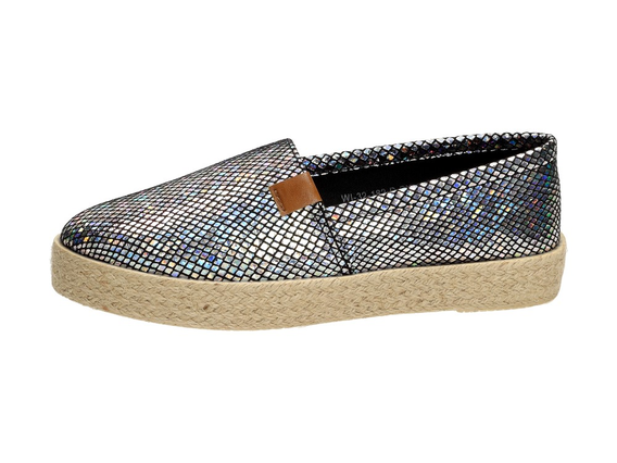 SLIP ON Czarne tenisówki damskie WISHOT 32-182