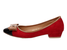 -68% Czerwone baleriny damskie Vices X421-19